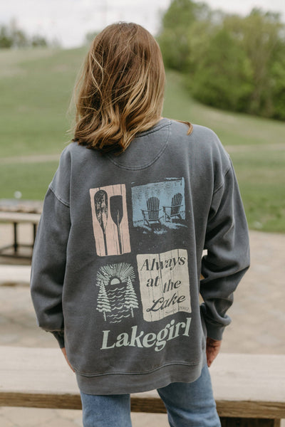 Lakegirl Ringspun Fleece Crew Neck in Indigo: S