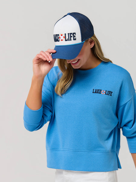 "LAKE LIFE" TRUCKER HAT,NAVY