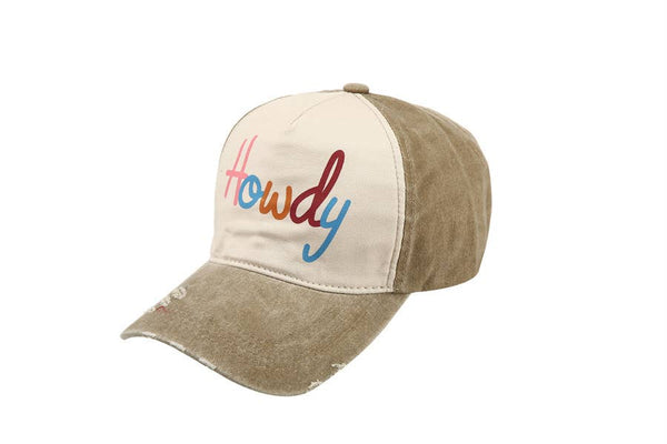 Ladies HOWDY Themed Adjustable Baseball CAP Hat: Blue