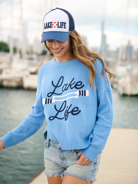 "LAKE LIFE" TRUCKER HAT,NAVY