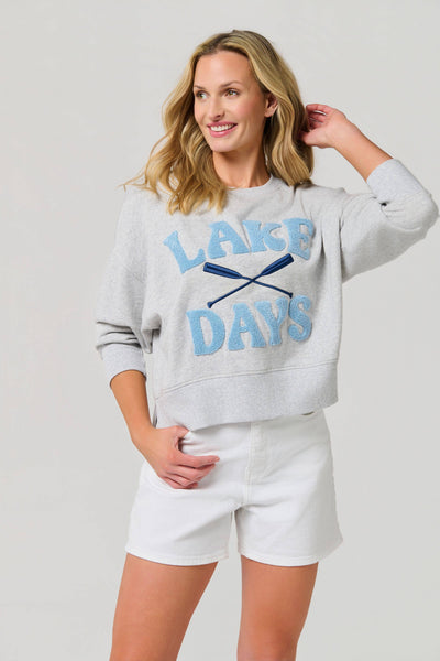 "LAKE DAYS" RELAXED SWEATSHIRT: EXTRA LARGE