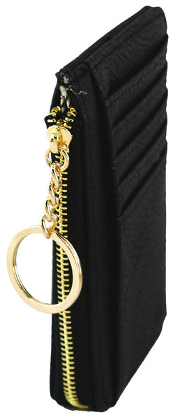 Small But Big Faux Leather Card Holder Wallet: Pewter