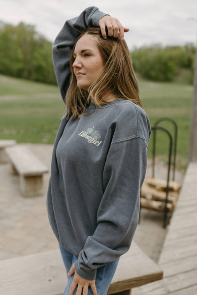 Lakegirl Ringspun Fleece Crew Neck in Indigo: S