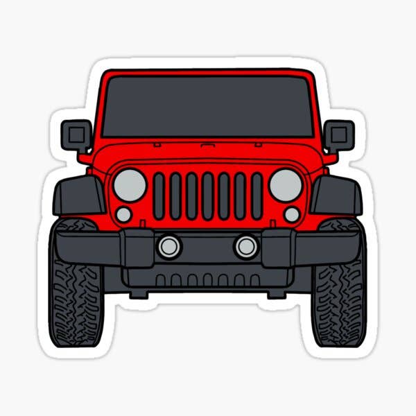 Red Jeep: Sticker