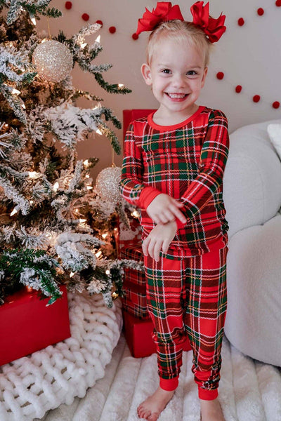 Christmas Bamboo Two-Piece Pajama Set | Plaid Tidings: 9/10