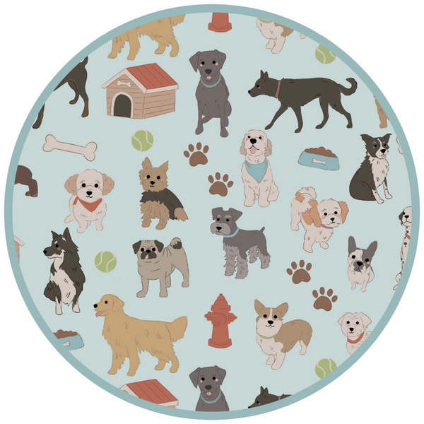 Dogs Bark Pets Bamboo Baby Pajamas Convertible Footie: Blue/Multi / 0-3M