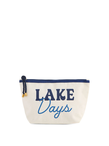 "LAKE DAYS" ZIP POUCH,IVORY