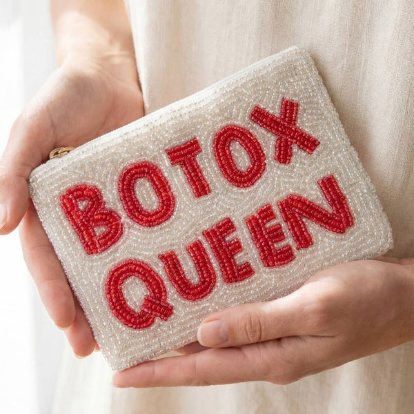 Botox Queen Beaded Coin Purse: MULTI