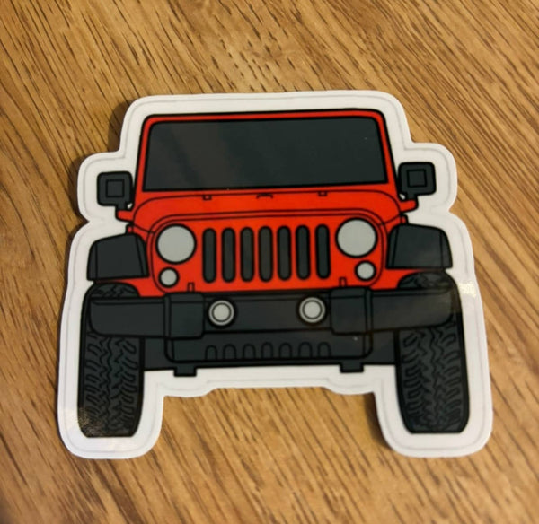 Red Jeep: Sticker