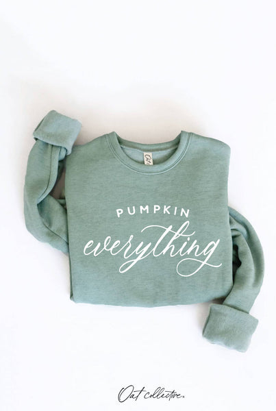 PUMPKIN EVERYTHING Graphic Sweatshirt: HEATHER MUSTARD / S