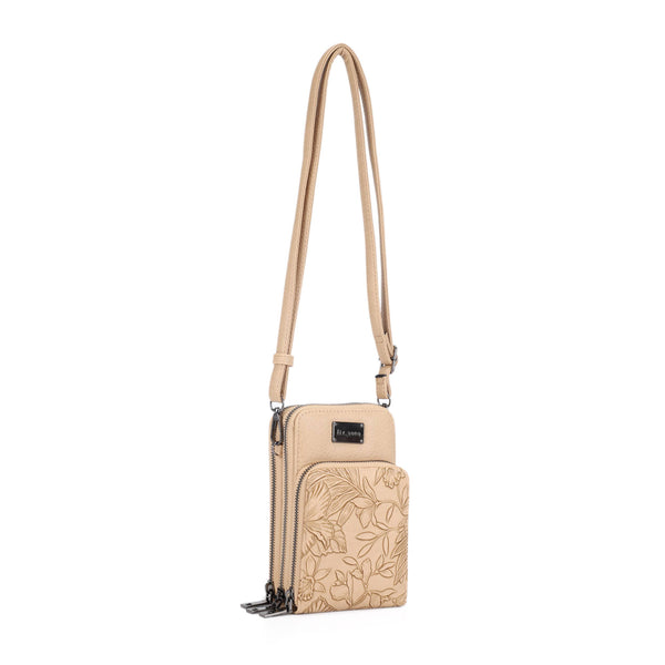 Gina 3313 small cross body: Almond