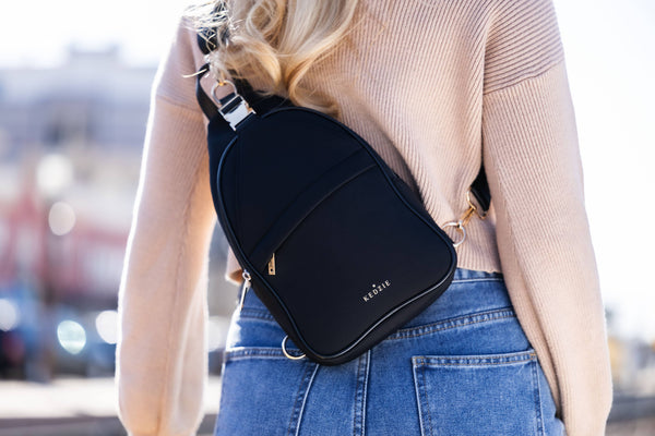 Kedzie Sloane Sling Open Stock: Black