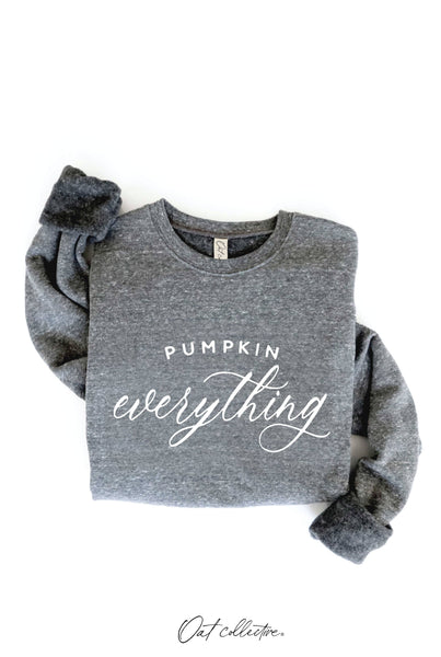 PUMPKIN EVERYTHING Graphic Sweatshirt: HEATHER MUSTARD / XL