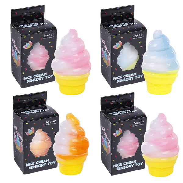 Nice Cream Squishy Ice Cream Sensory Toy Display of 12