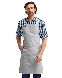 Chef Apron, Funny Apron for Men, Cooking Gifts for Men, with Pockets,Grilling, Baking, BBQ, Cooking Apron: Black / Grumpy Gramps Smokehouse Logo