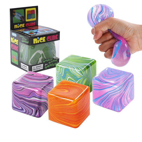 Cube Squeeze Swirl Viral Squishy Toy Display of 12