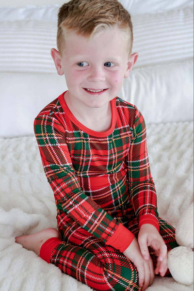 Christmas Bamboo Two-Piece Pajama Set | Plaid Tidings: 9/10