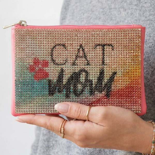 Cat Mom Pave Coin Purse: MULTI