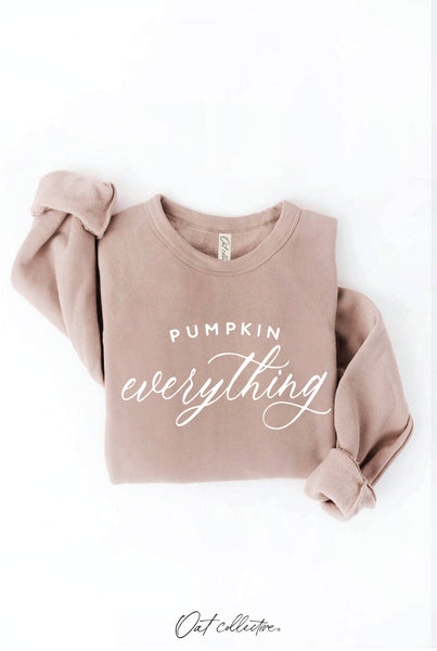 PUMPKIN EVERYTHING Graphic Sweatshirt: HEATHER MUSTARD / XL