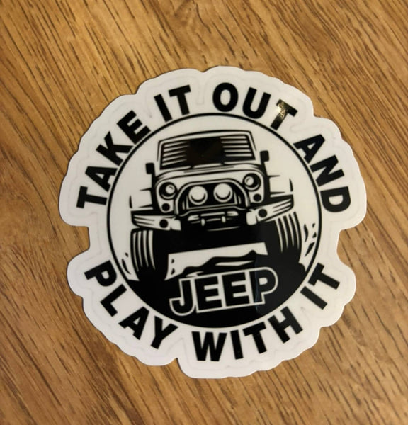 Play with it Jeep: Sticker