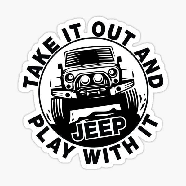 Play with it Jeep: Sticker
