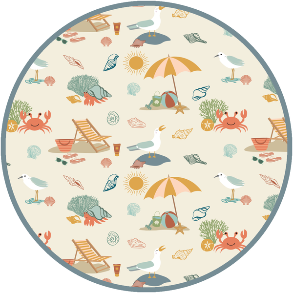 Beach Day Summer Convertible Sleeper Bamboo Baby Pajamas: 6-12M