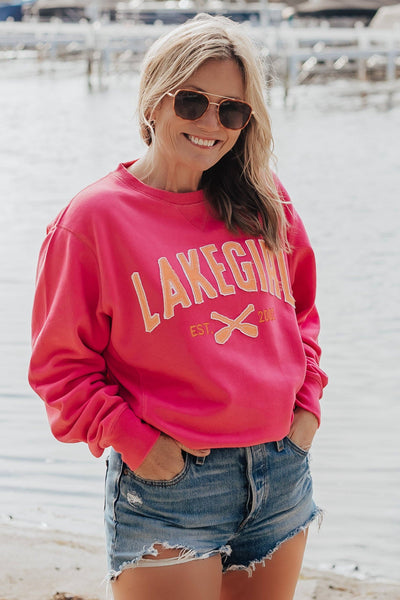 Sanded Fleece Crew Neck Sweatshirt in Confetti: XL