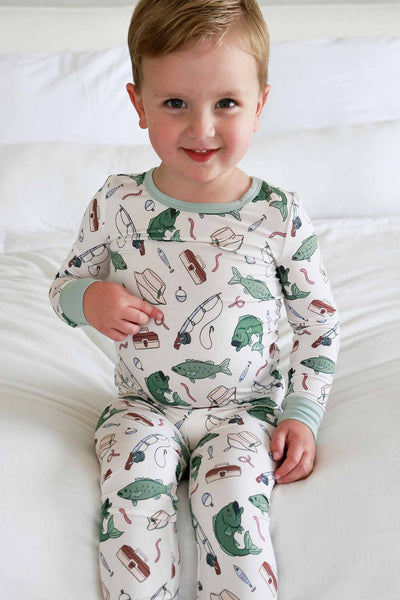 Two-Piece Bamboo Pajama Set | Off the Hook: 12-18 months