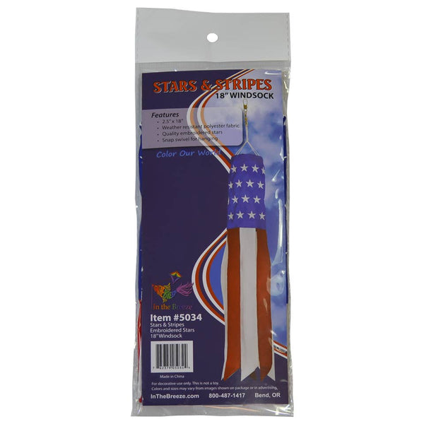 Stars & Stripes 18" Windsock