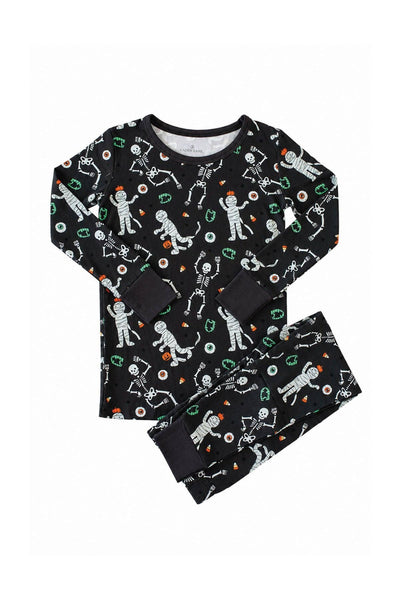 Halloween Glow-in-the-Dark Two-Piece Bamboo Pajama Set | Eye Want Candy: 3T