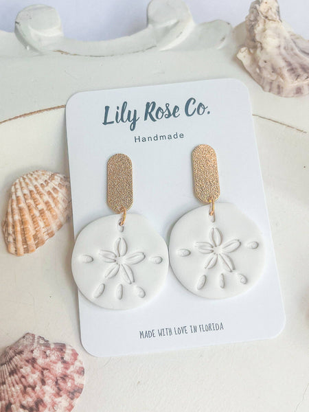 Sand color Shell Earrings: Large Shell