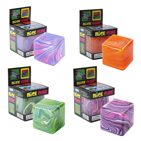Cube Squeeze Swirl Viral Squishy Toy Display of 12