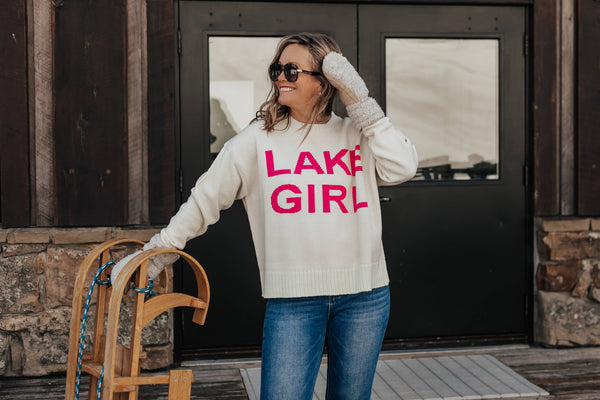 Lakegirl Knit Sweater: Ivory / M