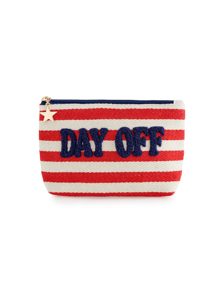 MORGAN "DAY OFF" SMALL ZIP POUCH, RED