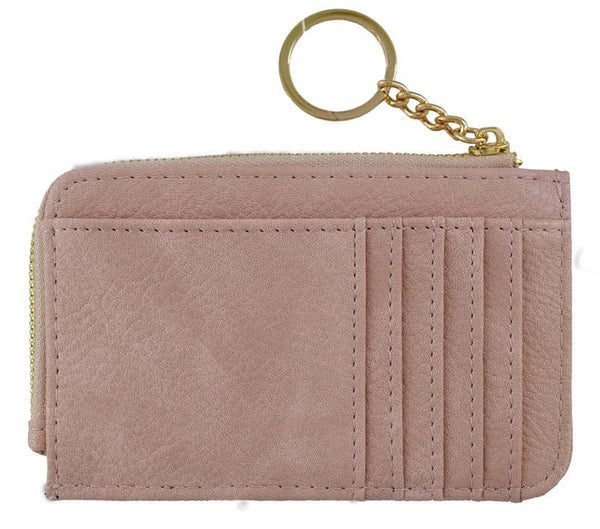 Small But Big Faux Leather Card Holder Wallet: Barbie Pink