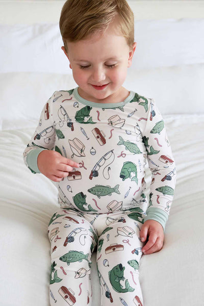 Two-Piece Bamboo Pajama Set | Off the Hook: 12-18 months