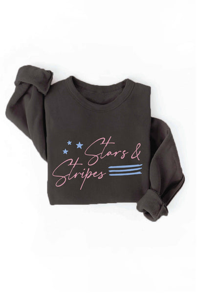 STARS AND STRIPES Graphic Sweatshirt: HEATHER DUST / S