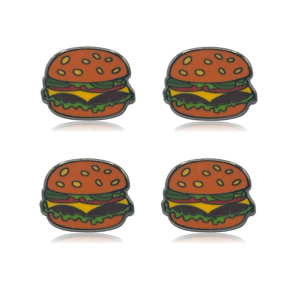 Mini Cheeseburger Set of 4 Filler Enamel Pins: Mini Cheeseburger Bobber