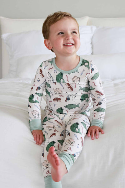 Two-Piece Bamboo Pajama Set | Off the Hook: 12-18 months