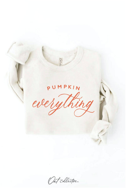 PUMPKIN EVERYTHING Graphic Sweatshirt: HEATHER MUSTARD / M