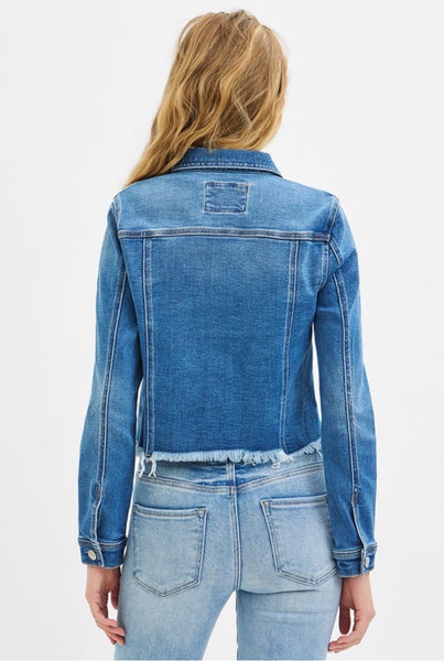 5-Risen Frayed Hem Jacket