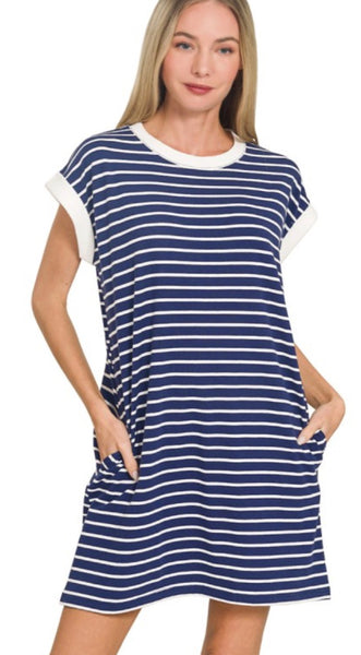 Z-Striped T-Shirt Dress