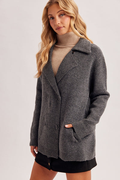 BI Double Breaste Sweater Cardigan