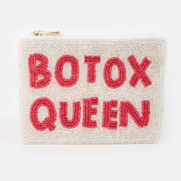Botox Queen Beaded Coin Purse: MULTI
