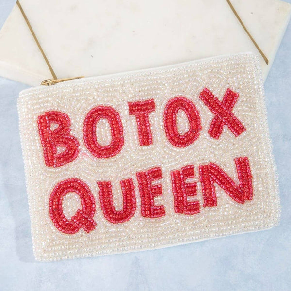 Botox Queen Beaded Coin Purse: MULTI