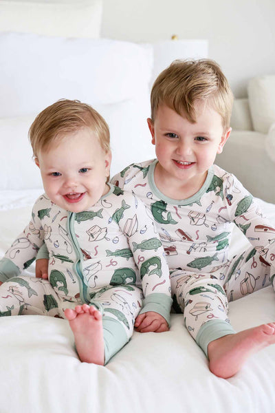 Two-Piece Bamboo Pajama Set | Off the Hook: 12-18 months