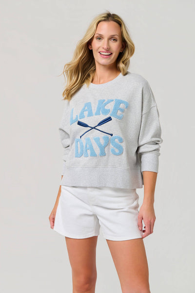 "LAKE DAYS" RELAXED SWEATSHIRT: LARGE