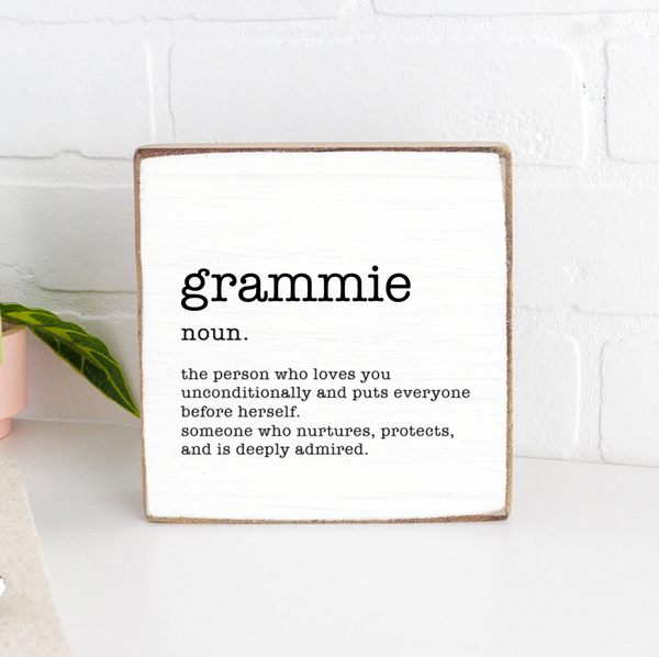 Grammie Definition Block Sign | Grandma Gift | Wooden Decor