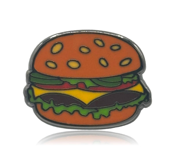 Mini Cheeseburger Set of 4 Filler Enamel Pins: Mini Cheeseburger Bobber