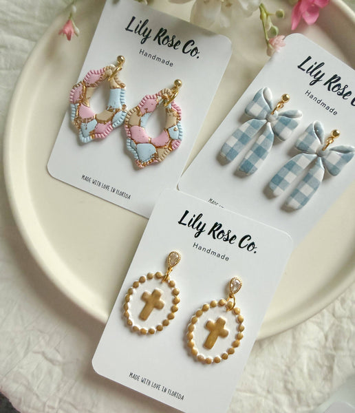 Blue Gingham Bows